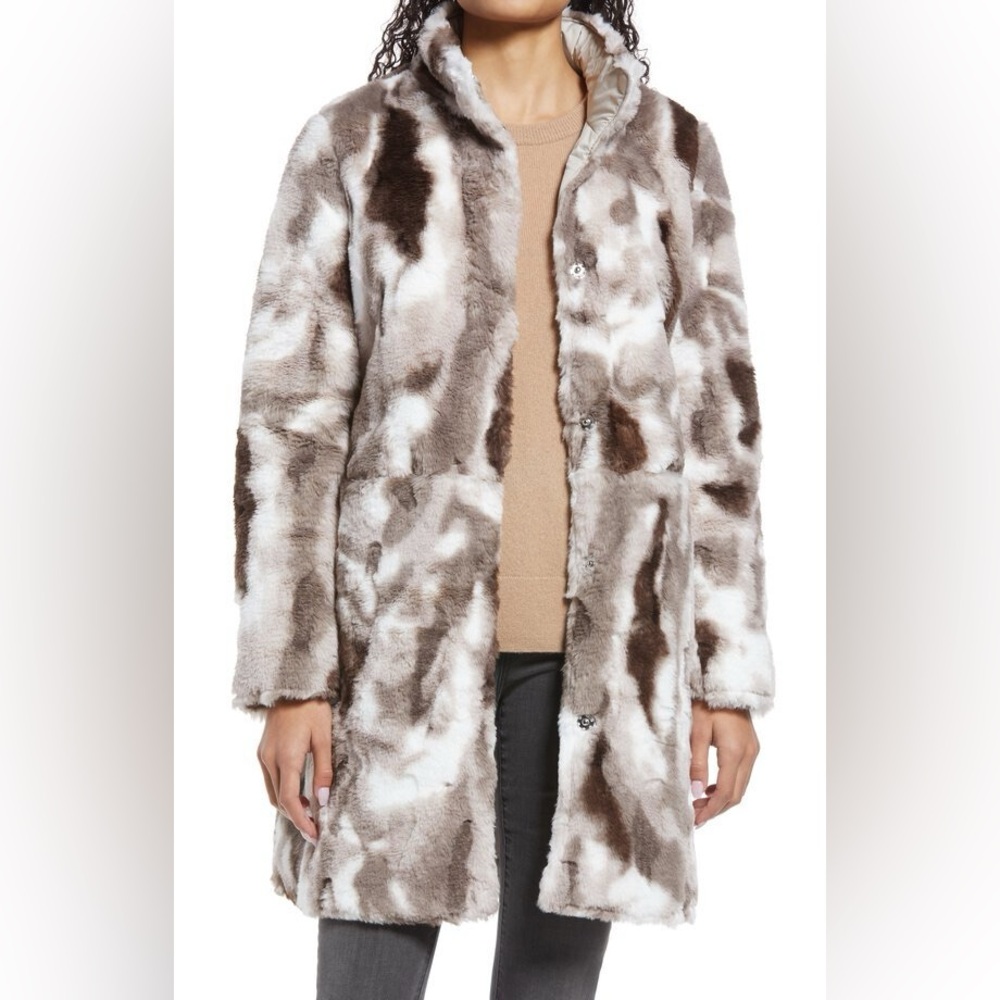 Via Spiga Faux Fur Reversible Coat